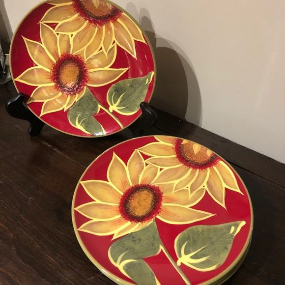 Set of 4 plates “Sunburst” by Nell Whatmore - Picture 4 of 5
